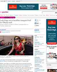 Lady Gaga set to headline inaugural ball for: guardian.co.uk